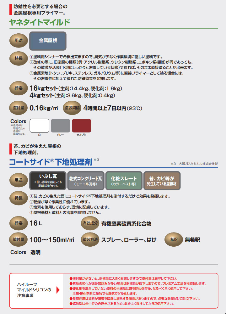 ハイルーフマイルドシリコン 標準色 艶有 15kgセット(主剤：12.5kg 