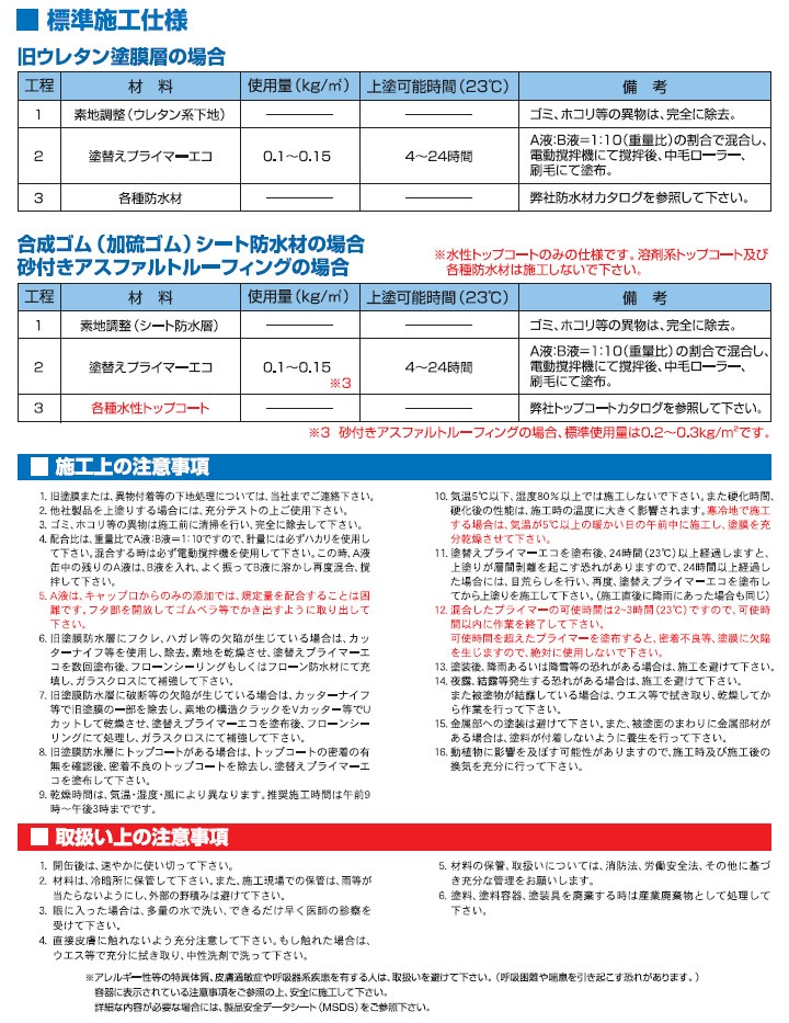 塗り替えプライマーエコ 透明 11kgセット(A液1kg:B液10kg) 約100平米/1 