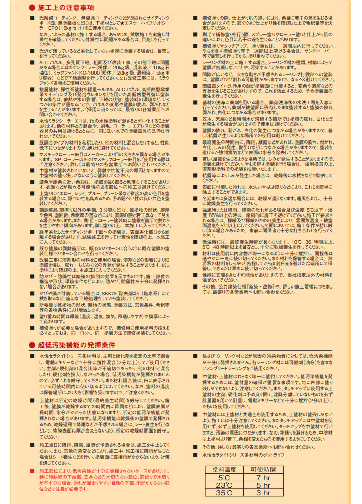 水性セラタイトF中塗材　白色　16kg　エスケー化研 水性塗料 外壁 二液 ふっ素樹脂系 超低汚染性 防かび 防藻性｜ohhashi-paint｜12