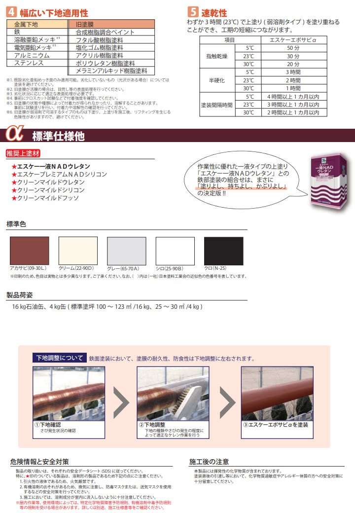 エスケーエポサビアルファ 各色 16kg さび止め塗料 エスケー化研 プライマー 弱溶剤形 一液 エポキシ系 防食性 速乾性 : sk-c-22 :  大橋塗料 Yahoo!店 - 通販 - Yahoo!ショッピング