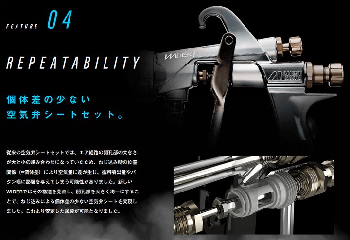 小形スプレーガン　WIDER1 小形スプレーガン WIDER1シリーズ | アネスト岩田 製品情報サイト