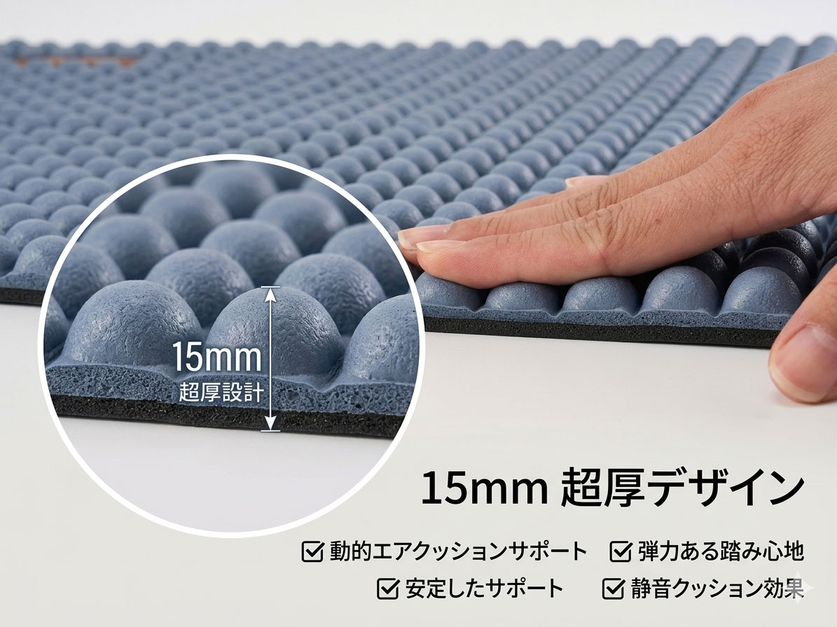 rubber anne たまご型スローステップマット 足踏みマット 室内運動 静音 クッション 健康ステップ エクササイズ 天然ゴム 滑り止め 軽量 |  | 06