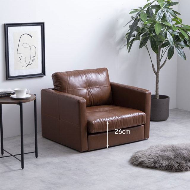 ヴィンテージ　１人掛け　ソファ　革張り【レア】10/4迄出品 131015-8.jpg