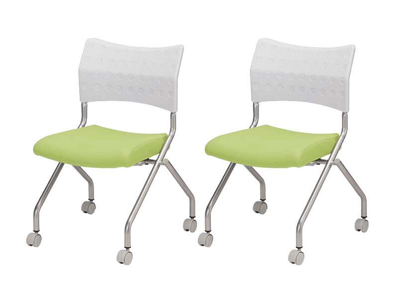 会議椅子 キャスター 会議用いす 水平スタッキング 2脚セット 椅子