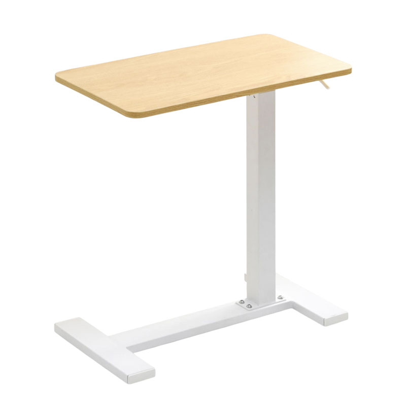 昇降サイドテーブル キャスター 小さめ スリム 無段階 ガス圧 昇降式