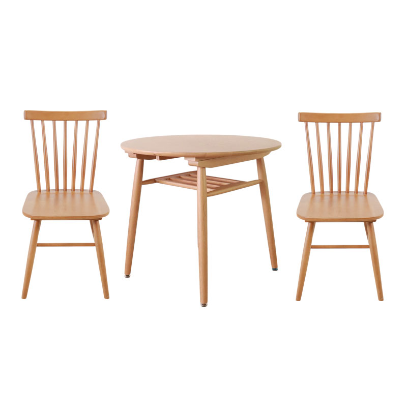 ダイニングテーブルセット 2人 3点 北欧 アンティーク ラウンド