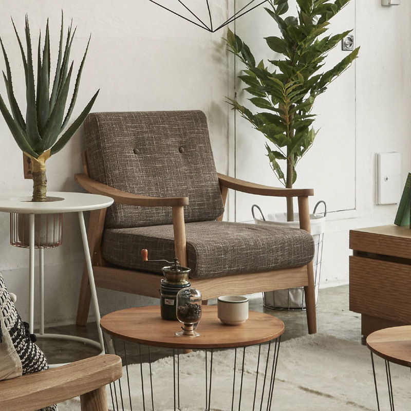 ソファ 1人掛け パーソナルソファ 木製ソファ 木製フレーム アッシュ材