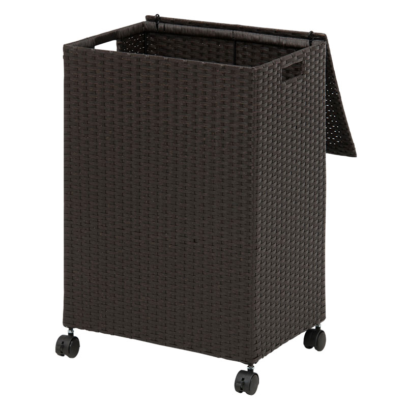 ランドリーボックス 60L 蓋付き キャスター付き 樹脂ラタン サニタリー収納 水や湿気に強い おしゃれ ランドリーバスケット 北欧 ホワイト グレー ブラウン |  | 01