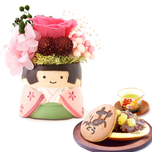 誕生日 プレゼント お祝い ギフト 内祝い 花 お菓子 花とスイーツ ギフトランキング プリザーブドフラワー 和菓子 スイーツ お中元 御中元 Gift Issuna2 花とスイーツ おいもや 通販 Yahoo ショッピング