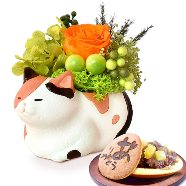 母の日 22 プレゼント お祝い 花 プリザーブドフラワー お菓子 和菓子 セット ギフト 花とスイーツ スイーツ 60代 70代 80代 Gift Issuna2 花とスイーツ おいもや 通販 Yahoo ショッピング