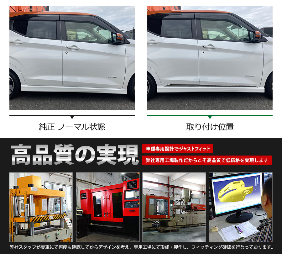 SALE 日産 DAYZ デイズ 2019 ドアトリム メッキ ステンレス製