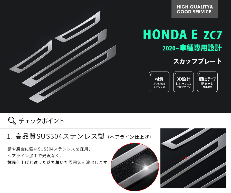 セール】 ホンダ HONDA E ZC7 2020年10月〜 サイド スカッフプレート