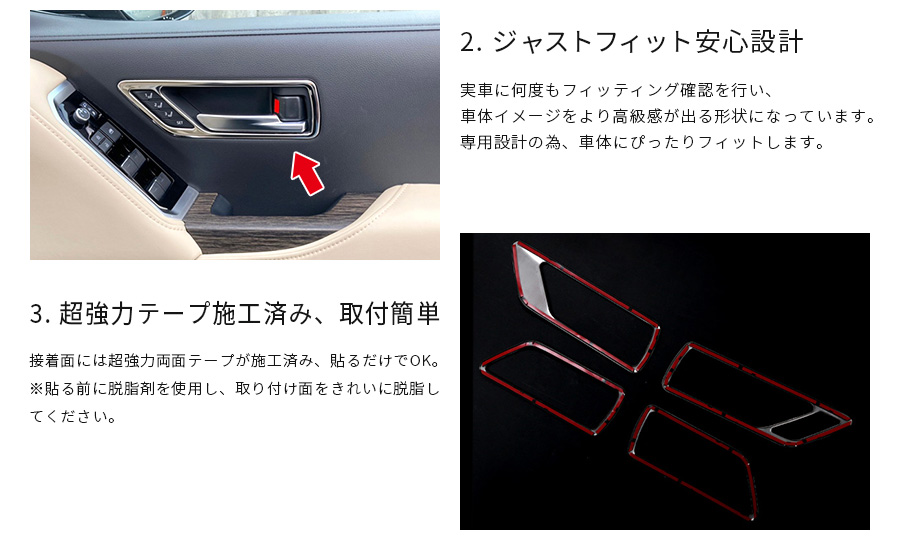 SALE トヨタ ランドクルーザー 300系 2021年8月〜 ドアベゼル インナー