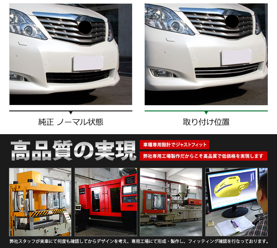 SALE トヨタ アルファード 20系 前期 フロントバンパーグリルカバー