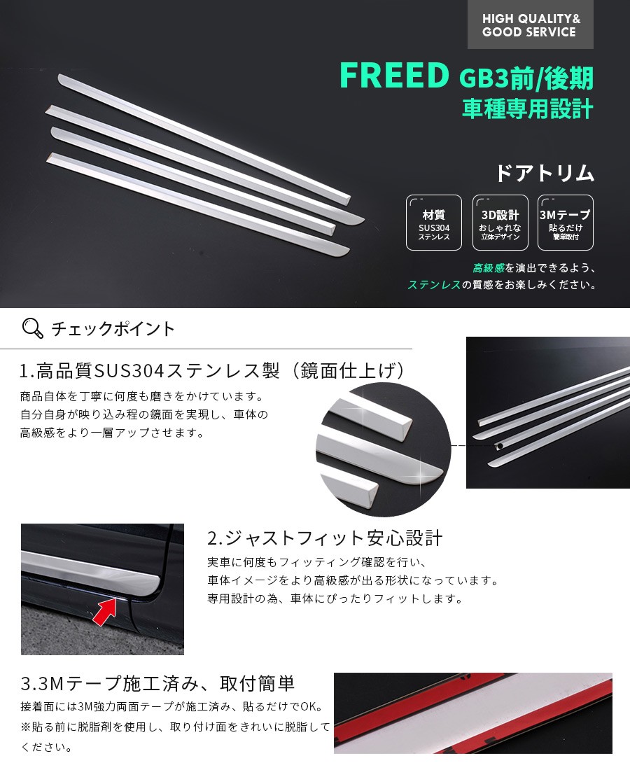 SALE ホンダ フリード GB3/4 サイドドアアンダーモール ドアトリム