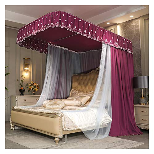 天蓋付きベッド 蚊帳 女の子のためのプリンセスベッドカーテン 