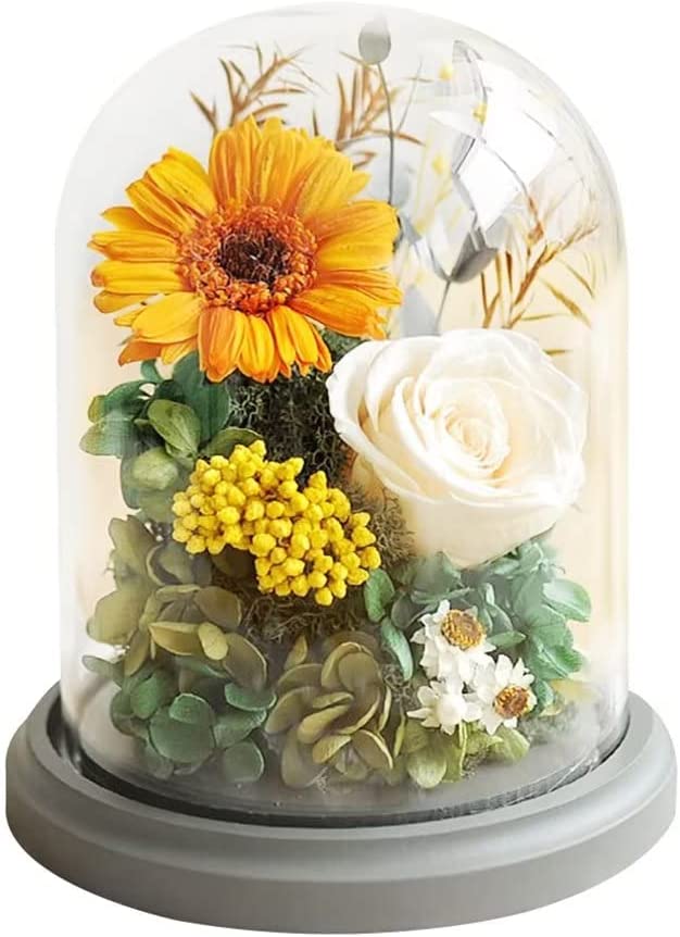 プリザーブドフラワー プレゼント たんぽぽ バラ タンポポ 薔薇