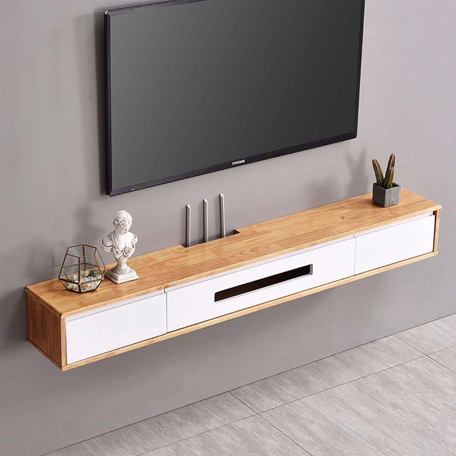 テレビ台 壁掛け テレビキャビネット 幅120×奥行24×高さ20cm