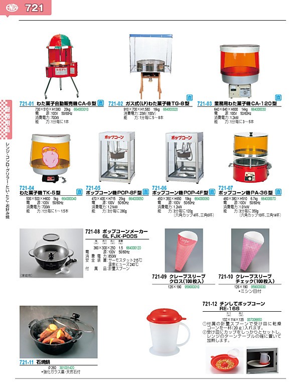 タイムセール 721-07 ポップコーン機PA-36型 664000070 飲食、厨房用