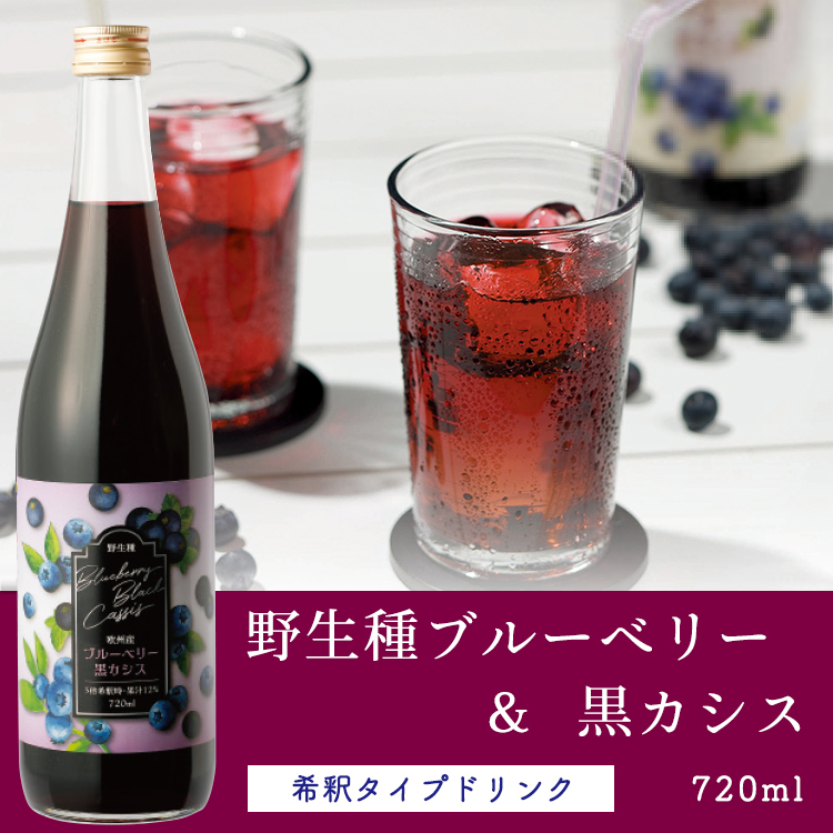 野生種ブルーベリー＆黒カシス 720ml×3本 ドリンク : 10000057 : 日本自然発酵 ヤフー店 - 通販 - Yahoo!ショッピング