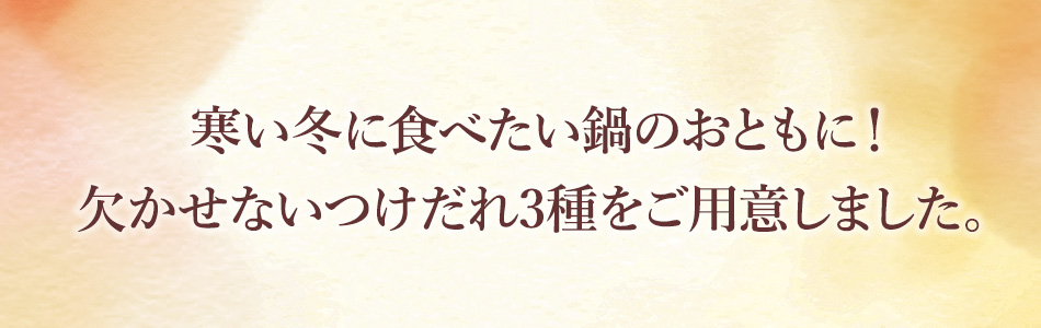 鍋のつけだれセット