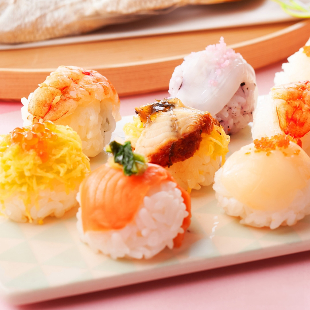 お食い初め はなてまり 12個入 レンジ解凍OK 手毬寿司 ひなまつり お祝い お食い初め｜oiwaizen｜02