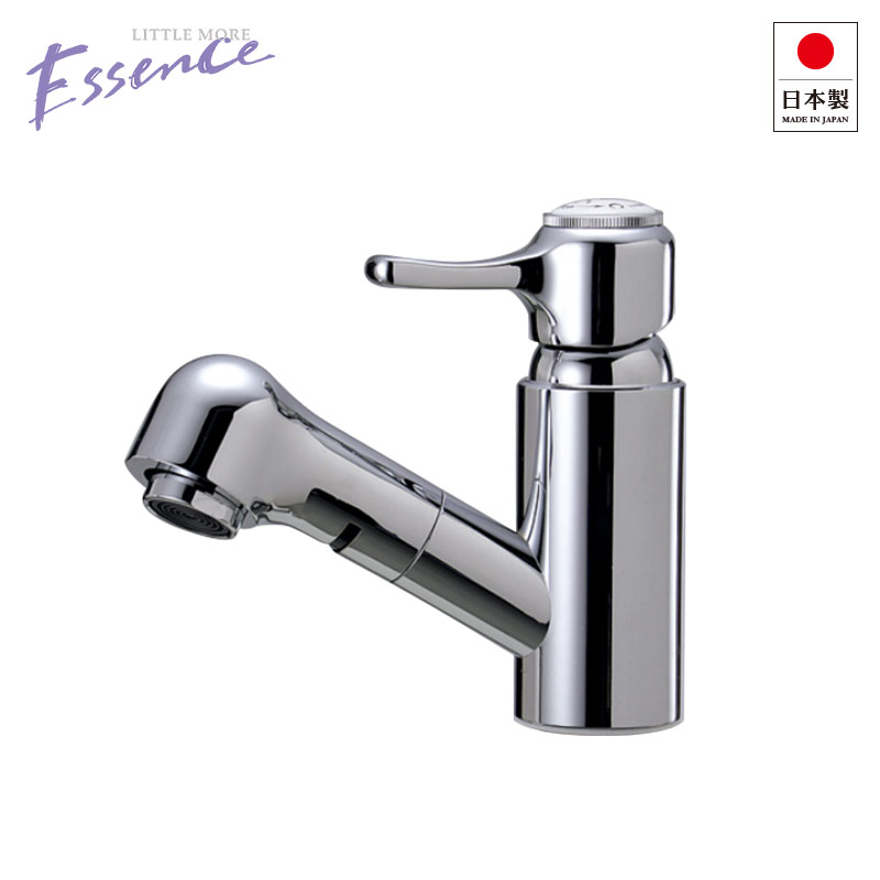 【Essence】シングルレバー混合栓，クロムE414010　おしゃれ　レトロ essence 蛇口 引出し式 エッセンス 洗面用 シングルレバー混合栓