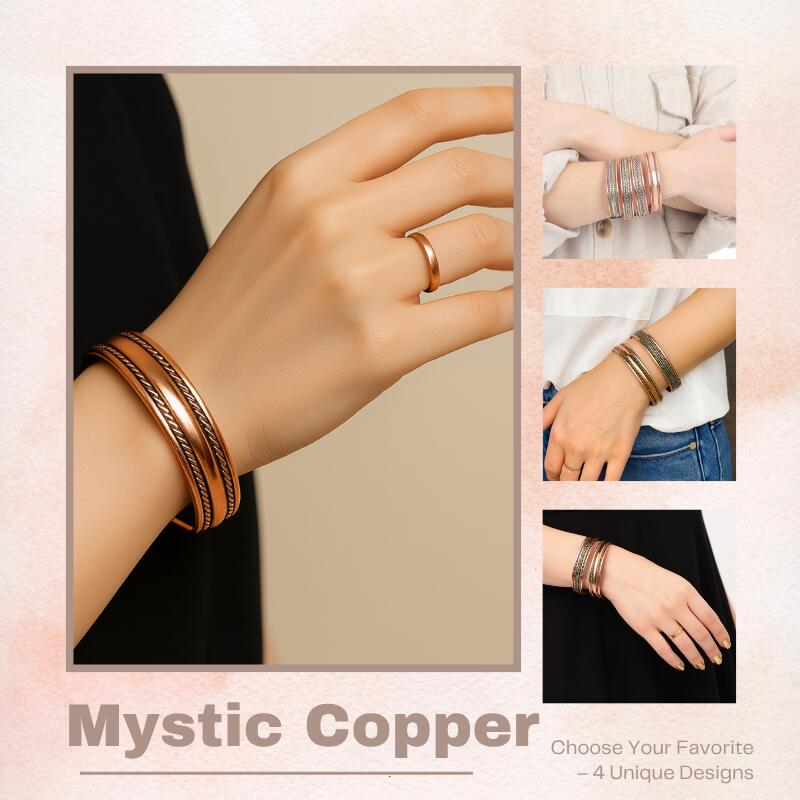 純銅 銅 バングル [バラ売り] ブレスレット アクセサリー マグネット