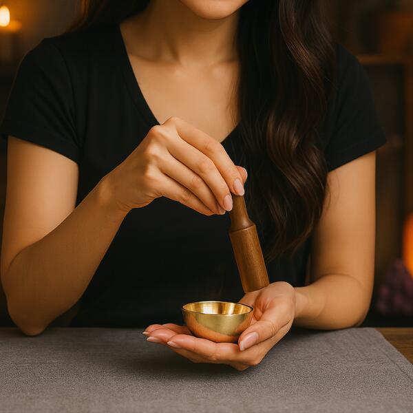 世界一小さい ミニシンギングボウル 箱・マレット付き ハンドメイド