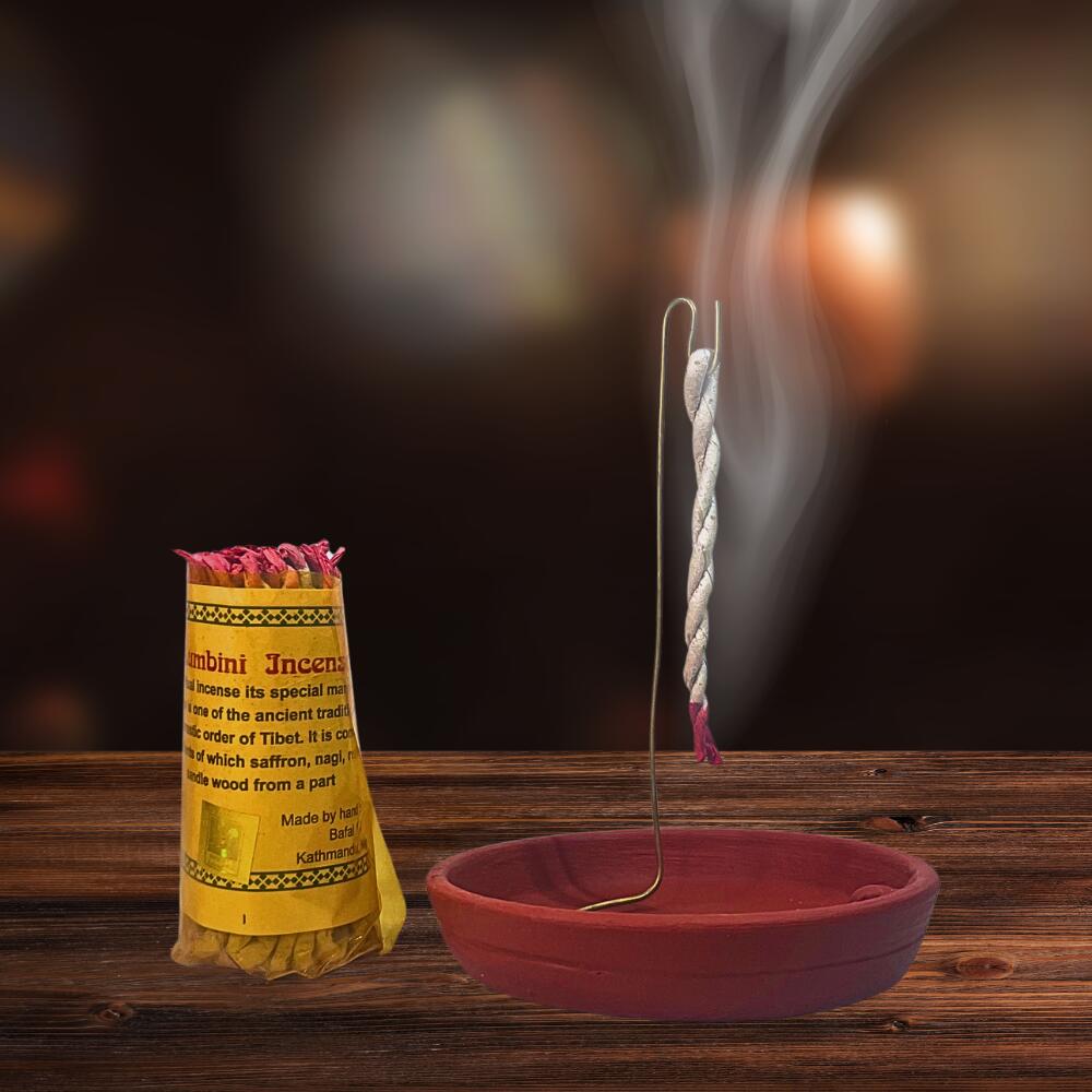 陶器製 香炉 ねじり香 ロープ香 ネパール香 お香たて インセンス