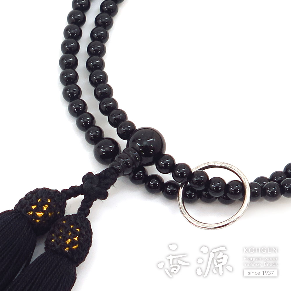 女性用の数珠 ブラックオニキス 8寸 曹洞宗 共仕立て｜ojuzu｜06