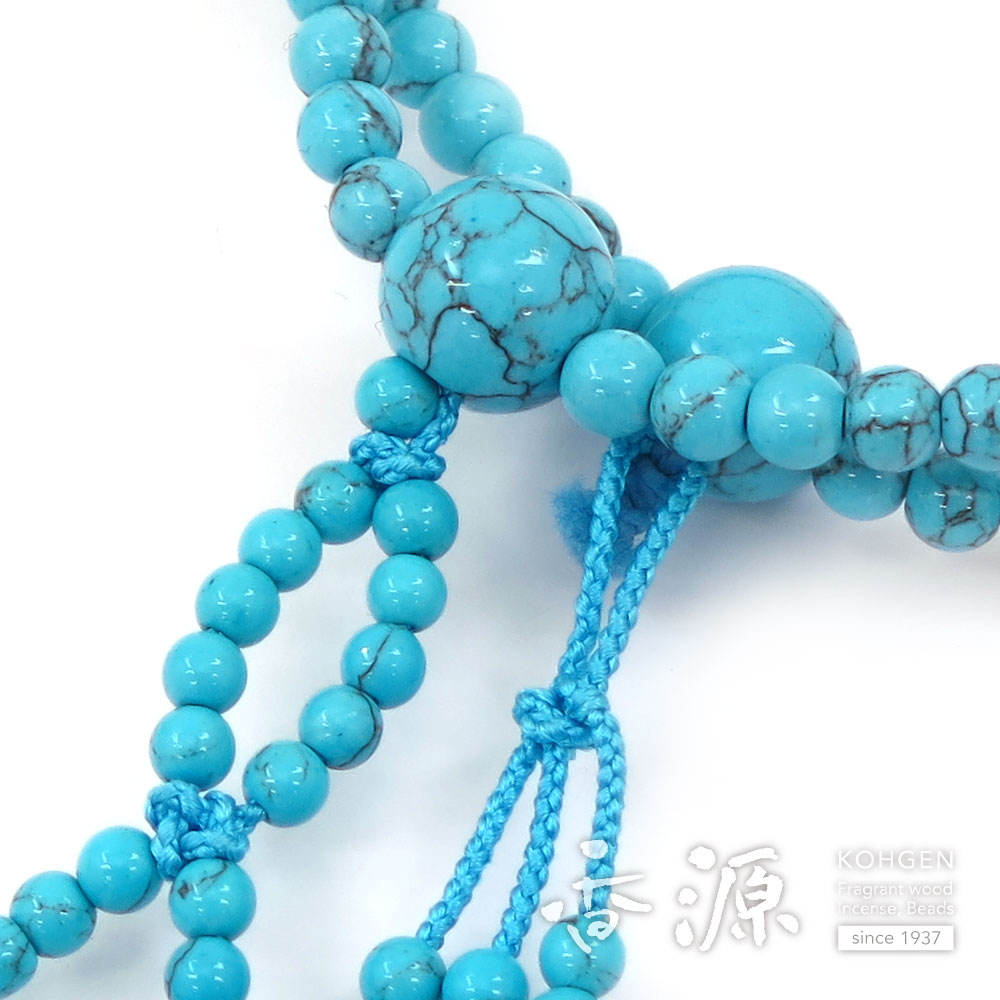 女性用の数珠　トルコ石 日蓮宗 8寸法華　共仕立て｜ojuzu｜06