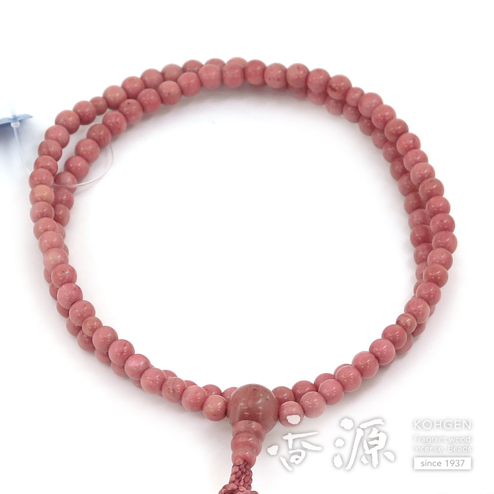 女性用の数珠　ピンクジャスパー 8寸 臨済宗　共仕立て｜ojuzu｜03