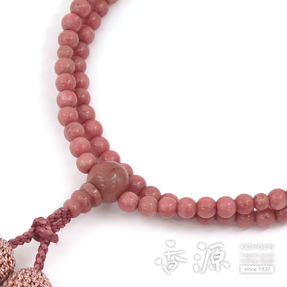 女性用の数珠　ピンクジャスパー 8寸 臨済宗　共仕立て｜ojuzu｜06