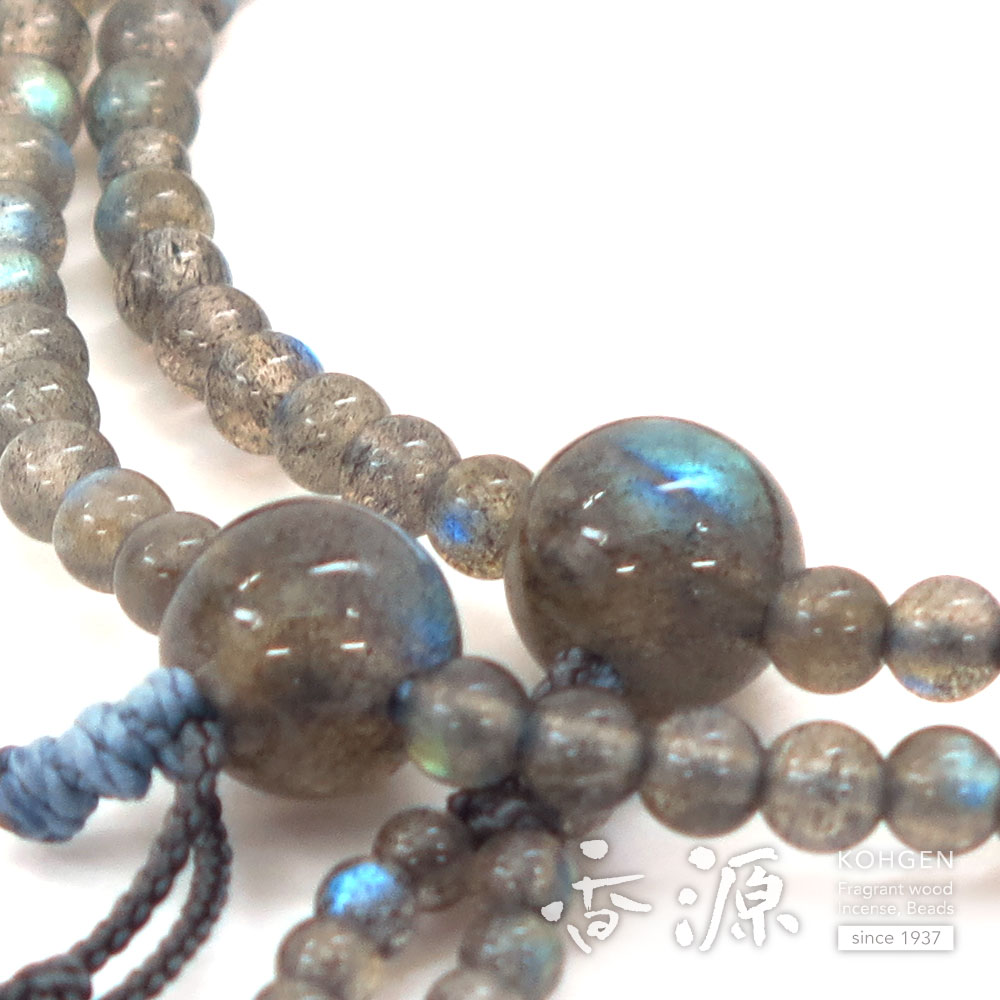 女性用の数珠　ラブラドライト 8寸法華 共仕立て 限定品｜ojuzu｜06