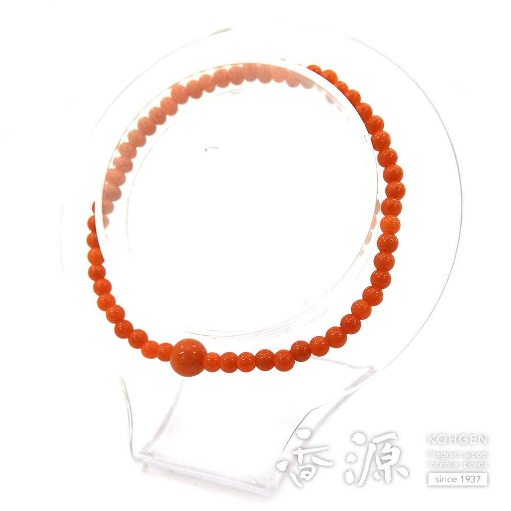 赤珊瑚 ブレスレット 共仕立て 限定品 No.3 : 香源 お数珠専門店 