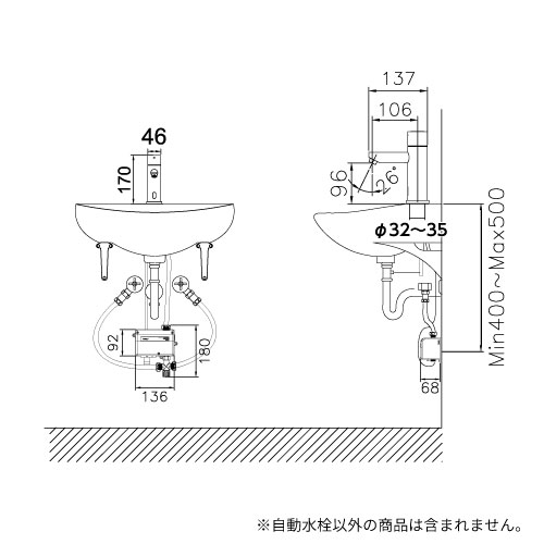 mizunohana 水栓金具 FAM002-BS 図面