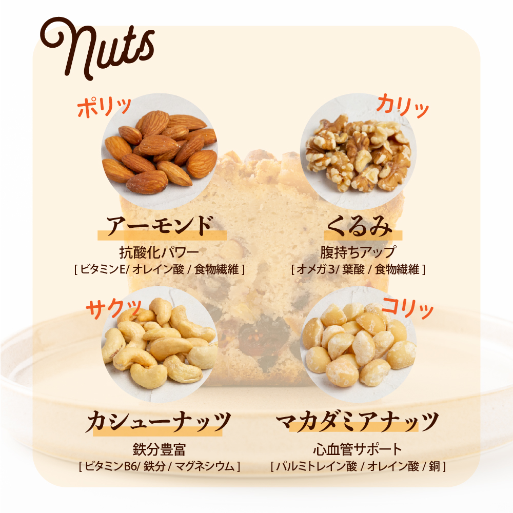冷蔵】(9個入り) ロイヤルナッツ＆フルーツリッチパウンドケーキ