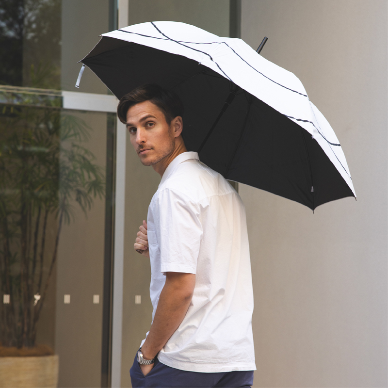 クーポン利用で50％OFF 日傘 完全遮光 生地 遮光率 100％  男性用日傘 UVカット クリス...