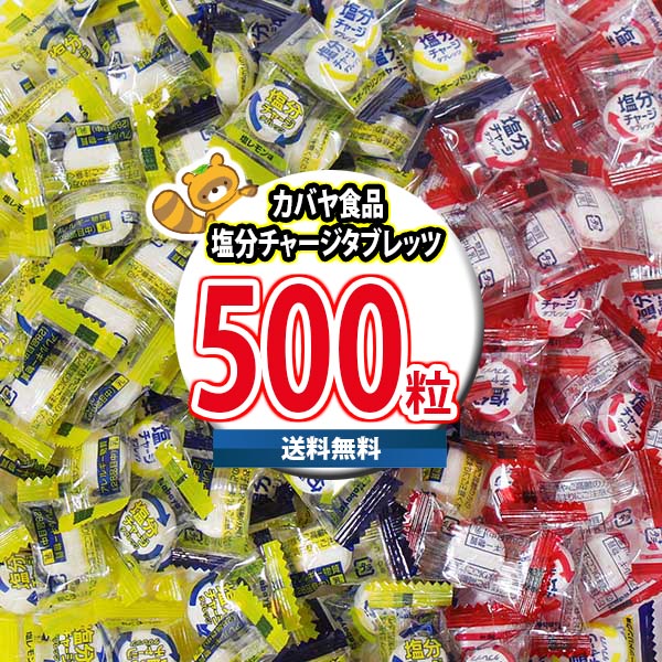 カバヤ食品 塩分チャージタブレッツ 500粒 大容量 3種アソート (塩