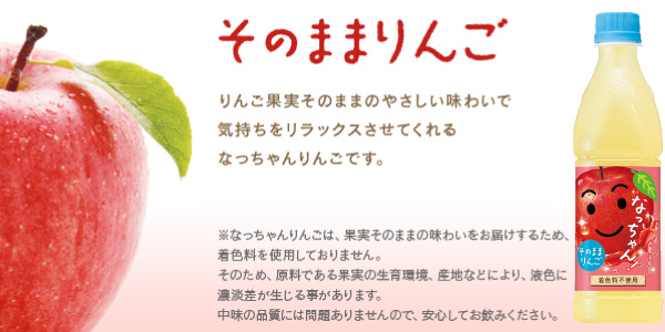 なっちゃん サントリー そのままりんご 425ml 24本 （24本×1ケース