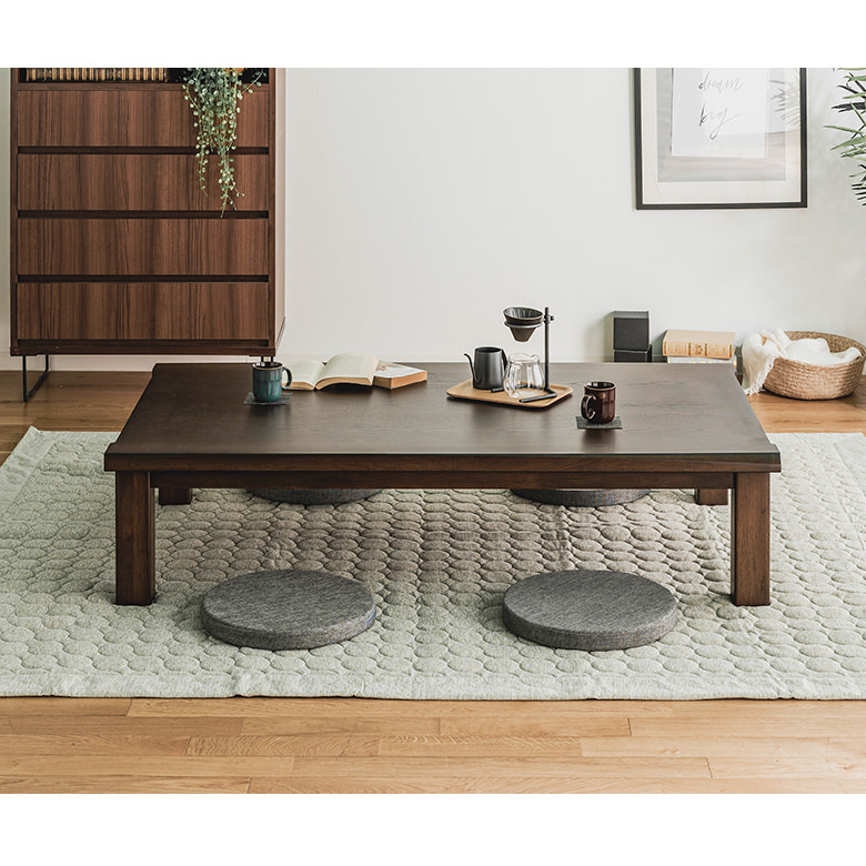 座卓 オーク変化貼り 150×85cm リビングテーブル 和モダン 和風 脚