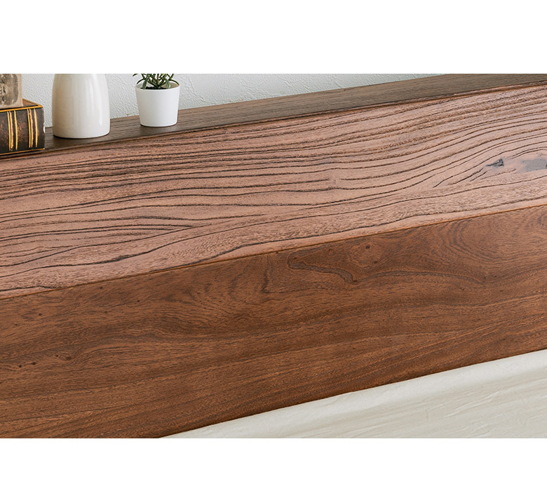 ローベッド ロータイプ すのこベッド 天然木 ニレ無垢材 ニレ突板