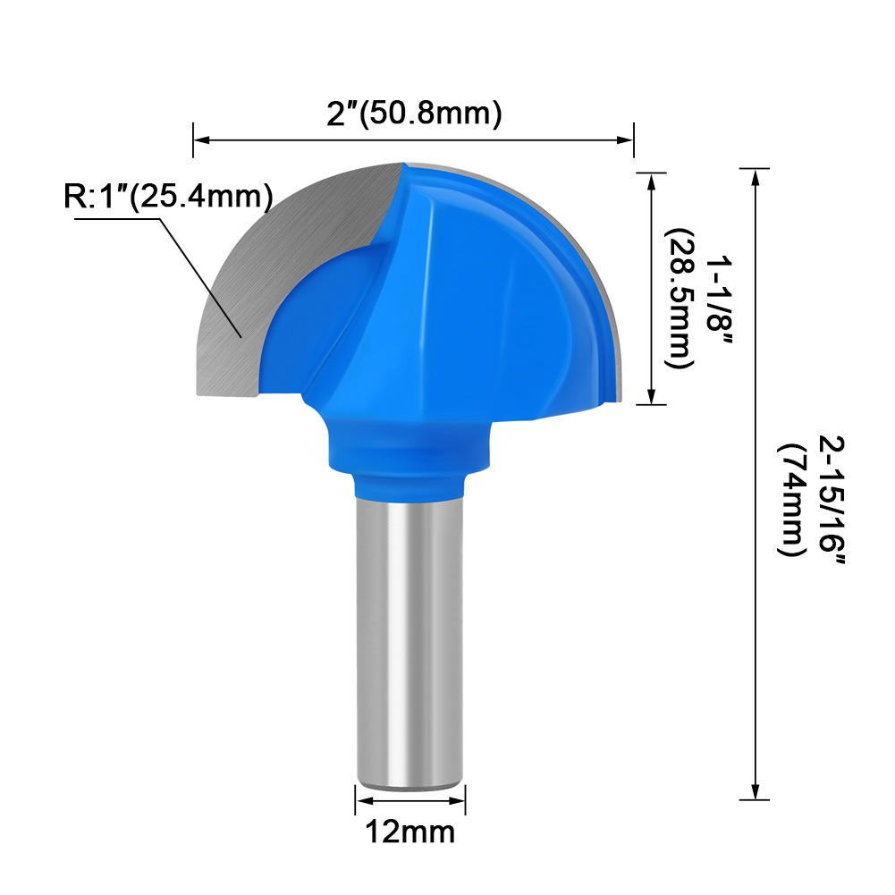 ★凹面半径タイプの12ｍｍシャンク木工用ルータービット 1本★フライスカッター★木工ツール｜okawashoutenn｜02