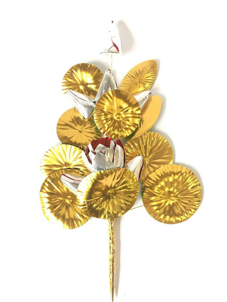 秀〆（HIDESHIME） お盆用品 お盆飾り 初盆 新盆 仏花 盆花(金銀)7輪