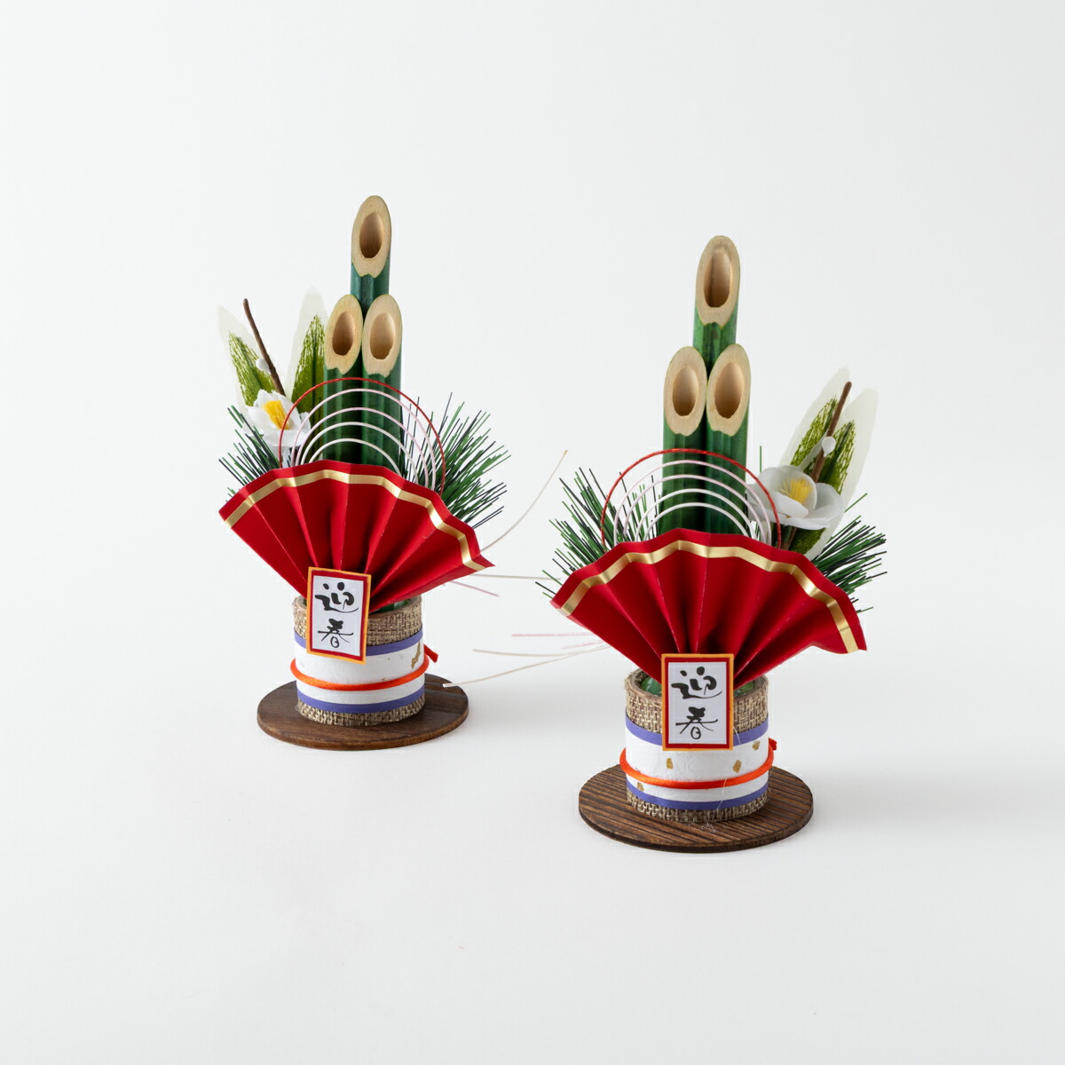 秀〆（HIDESHIME） 門松 ミニ 玄関 販売 門松 17cm 紅 一対2本組 造花