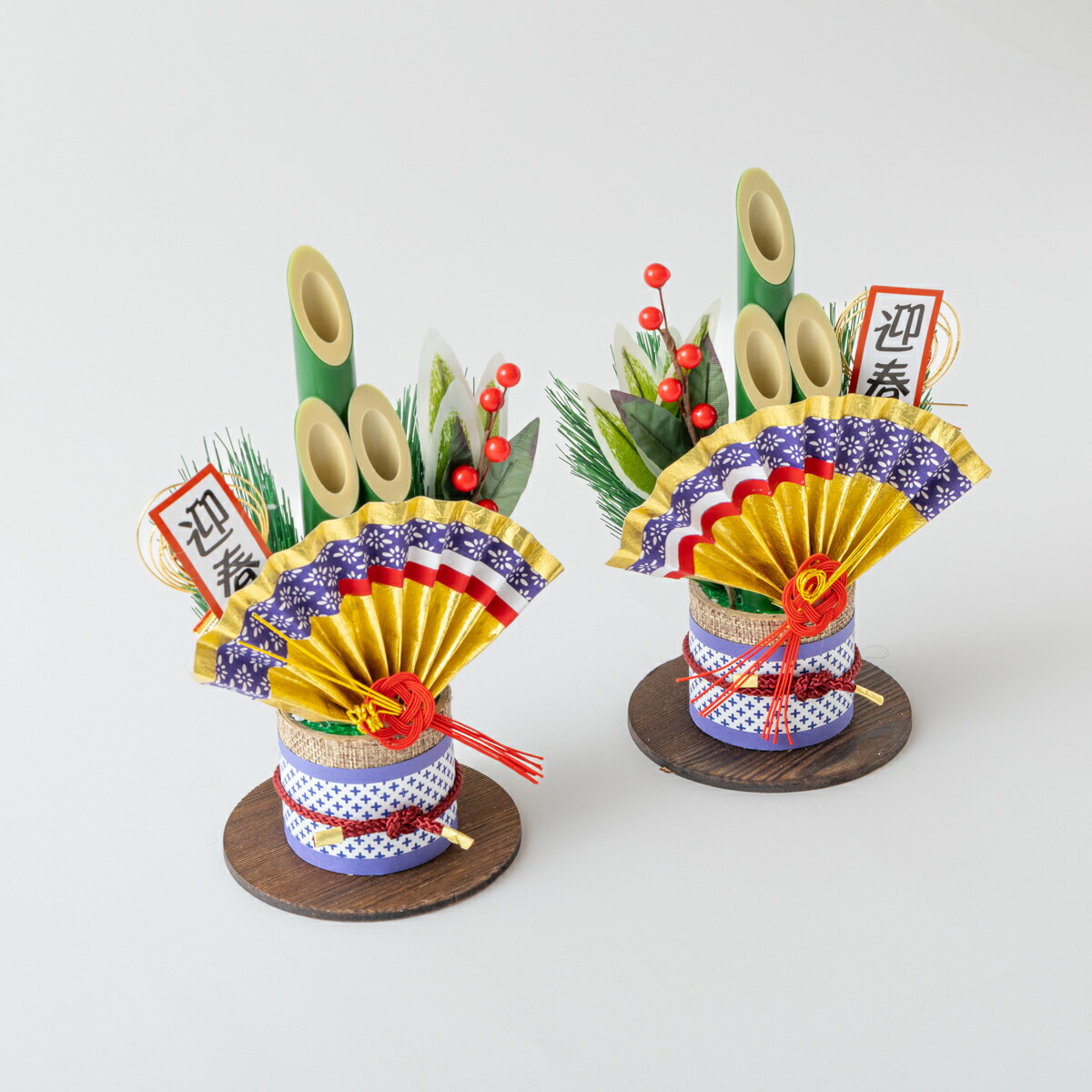 秀〆（HIDESHIME） 門松 ミニ 玄関 販売 門松 22cm 金 一対2本組 造花