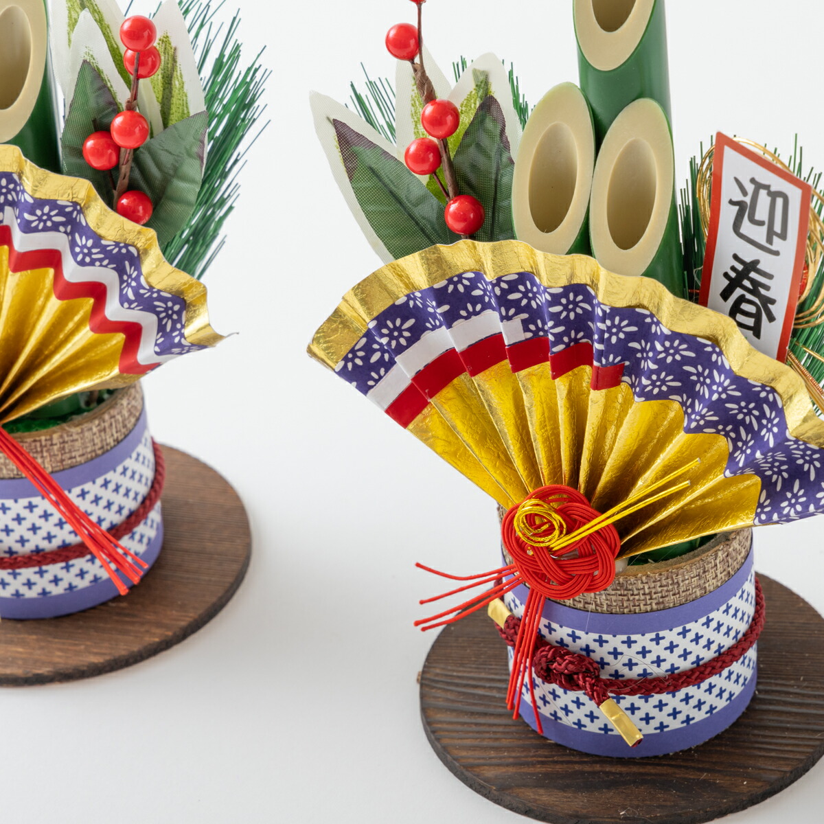 秀〆（HIDESHIME） 門松 ミニ 玄関 販売 門松 22cm 金 一対2本組 造花