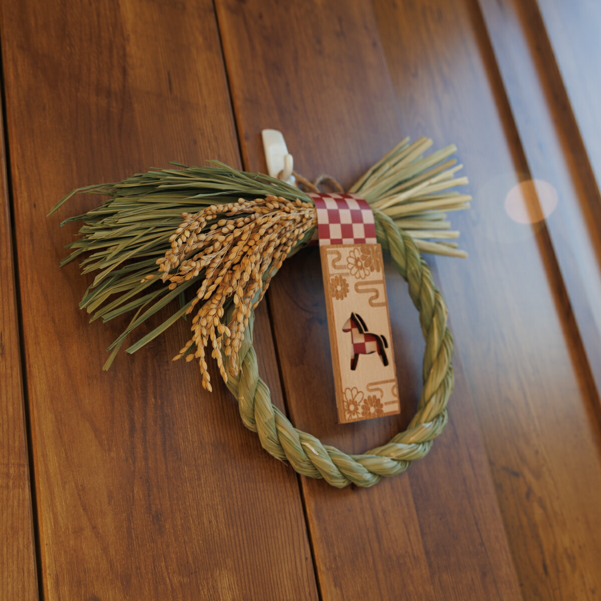 秀〆（HIDESHIME） 国産しめ縄 正月飾り 塩谷町産わら使用・干支木札