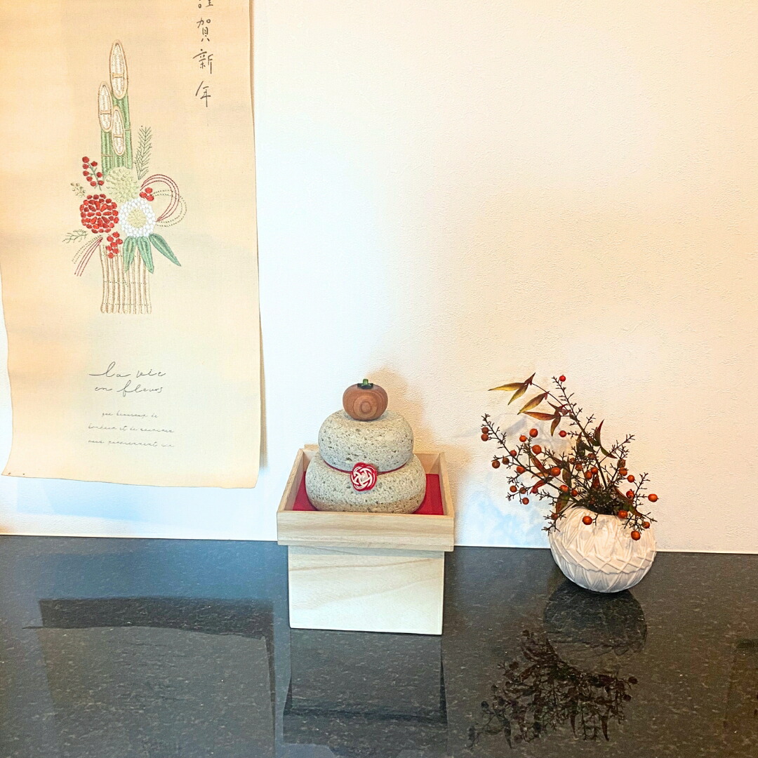 秀〆（HIDESHIME） 【世界にひとつの鏡餅】 鏡餅 木製 石材 大谷石